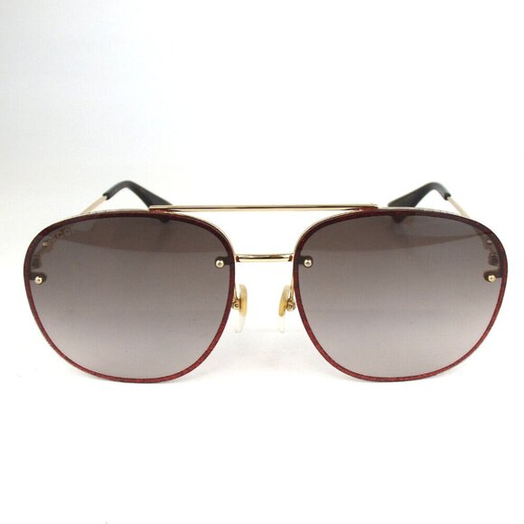 Authentic GUCCI Bee lame 62□16-145 sunglasses plastic/metal [Used] main image 4